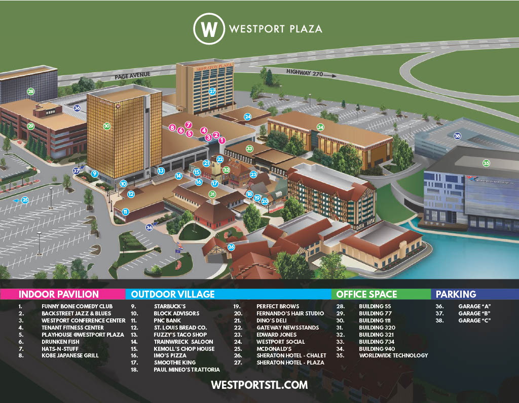 Westport Plaza Directory Map
