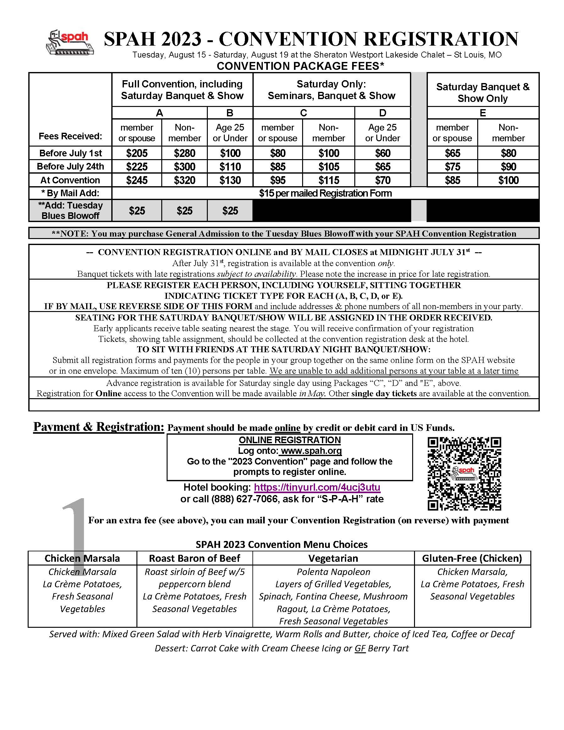 2023 Convention Registration Form Page 1